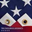 5x8 American Flags for Outside - US Flag 5x8 Heavy Duty Outdoor - Super Tough USA Flag with Tearproof & Fade Resistant Spun Polyester, Embroidered Stars, Sewn Stripes, Brass Grommets