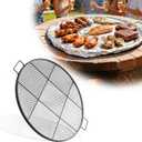 Fire Pit Grill Grate for Outdoor,24 Inch Round Grill Grate BBQ Grilling Rack with Handles,Outdoor Cooking Grate for Fire Pit,Patio,Backyard,Campfire