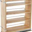 DINDON Pull Out Spice Rack Cabinet Organizer, (8" W x 21.9" D x 25.2" H) Multi-Use Soild Wood Pull Out Cabinet Organizer Slide Out Shelf Sliding Base Cabinet Storage Organization