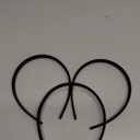 TIESOME 3Pcs Satin Black Headbands for Women, 0.6 Inch Wide Hair Band Fashion Solid Hairband Non-Slip Elastic Hoops for Women Girls Holiday Cosplay Costumes Valentine's Day Gifts DIY Crafts(1.5 CM)