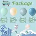 The Big One Balloon Garland Arch Kit, 147 pcs Haze Fog Blue Pastel Green and Apricot Balloons for Beach Party Boho Bridal Surf Theme First Birthday On Board Woodland Baby Shower Supplies (Blue)