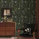 Dark Green Fern Botanical Shelf Liner Contact Paper Self Adhesive Vinyl Botanical Drawer Liner Wall Paper for Kitchen Cabinets Dresser Dollhouse Walls Arts Crafts Decal 17.5X117 Inches