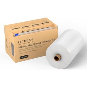 Ultrean 8" x 150' Vacuum Seal Roll Keeper with Cutter, Commercial Grade Vacuum Sealer Bags for Food Saver,BPA Free,Ideal for Storage,Meal Prep and Sous Vide