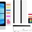 LRZCGB Monitor Memo Board,3 Pieces Computer Monitor Message Board Acrylic Monitor Sticky Note Holder Suitable for Home Office Desktop (2 Sides+Bottom)