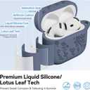 for AirPods 4 Case, Soft Silicone Airpod 4 Case Cover QUTE with Keychain & Cleaning Kit Compatible with AirPods 4th Generation 2024 for Women Girly, Anti-Scratch (Lavender Grey)