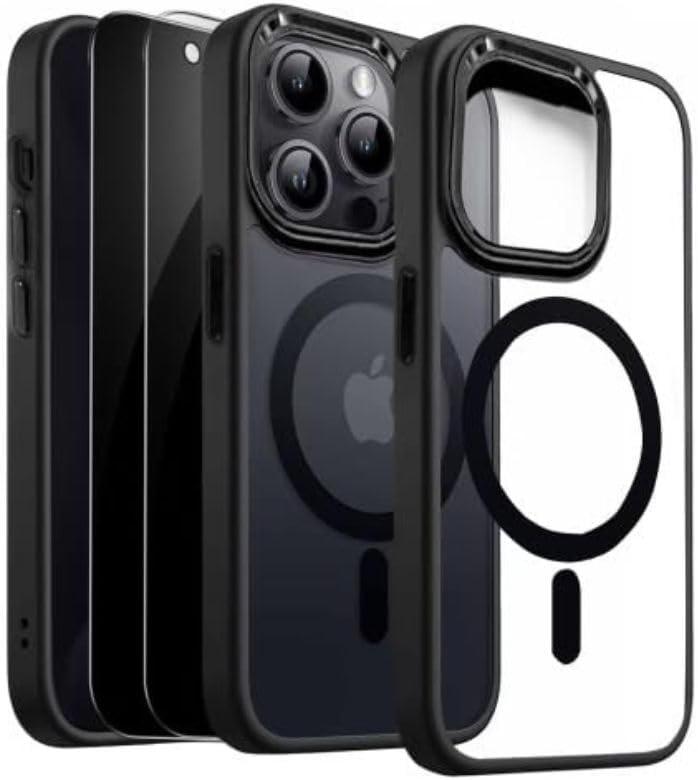 Clear Case Compatible with iPhone 
Shockproof iPhone Case w/Clear Screen Protector and Privacy Protector - Slim Case, Transparent