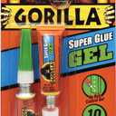 Gorilla Super Glue Gel, Two 3 Gram Tubes, Clear, (Pack of 1)