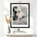 18x24 Frame Black 5 Pack, Display Pictures 16x20 with Mat or 18 x 24 without Mat with HD Plexiglass Durable and Scratch-proof for Horizontal or Vertical Wall Mounting