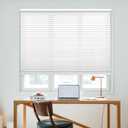 DEZ FURNISHINGS Cordless 1.5" Light Filtering Cellular Shade, 33.5" W x 48" H, White