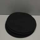 Round Placemats Set of 6, Cotton Rope Woven Table Mats, Hot Pads for Kitchen, Non Slip Heat Resistant Place Mats, 13 Inches Braided Placemat for Farmhouse Decor and Kitchen Table Decor (Black)