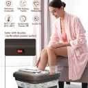OOAMBB Collapsible Foot Spa with Heat, Bubble and Temp Control, Foot Bath Massager with XL Touch Screen and Massage Rollers, Foot Soaking Tub, Pedicure Foot spa for Stress Relief (Grey)
