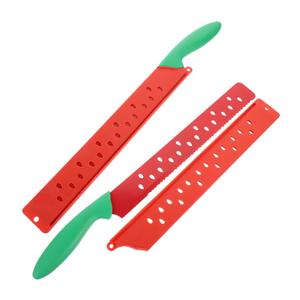 Stainless Steel Watermelon Knife Extended Fruit Slicer Serrated Edge for Effortless Cutting for Watermelons Cakes and Bread Home Kitchens