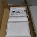 YGYQZ Wood Office Desk Shelf Organizer - Desktop Supplies Cute Dresser Top Organization Storage Rack and Cubicle Decor Aesthetic Bookshelf for Women Man and Kids (White-Two Tier)