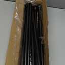 2 Pack Black Curtain Rods for windows 32 to 62 inch, 5/8 inch Splicing Heavy Duty Metal Curtain Rod Set with Brackets