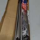 8 Pack Solar American Flag Pathway Lights - Patriotic Red White Blue Outdoor Stake Waterproof LED, Decorations 4th of July Memorial Day & Independence Day Yard Garden