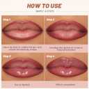 2 x 2PCS Lip Liner and Lipstick Combo Set, 2 in 2 Waterproof Lip Liner Long Lasting Lipstick Set, Matte Lipliner Pencil & Hydrating Lip Gloss Makeup Kits for Women (208)