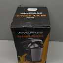 Electric Orange Juicer, Citrus Juicer Squeezer with 2 Cones and Soft Grip Handle for Effortless Juicing, Stainless Steel Quiet Orange Juice Extractor Machines for Lime Grapefruit Lemon (Black)