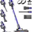 Cordless Vacuum Cleaner, 45KPA Stick Vacuum Cleaners for Home, 6-in-1 Rechargeable Lightweight Vacuum, Up to 35Mins Runtime, with Powerful Suction for Carpets, Pet Hair, Hardwood Floors (Blue)