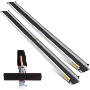 Wheelchair ramp 7FT, Lightweight, Retractable and Portable, can be Used for Wheelchair ramps, Comes with a Handbag