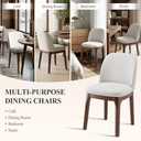 MALOL Wooden Dining Chairs Set of 6, Upholstered Kitchen & Dining Room Chairs with Thickened Wooden Legs, Farmhouse Side Chairs, Beige