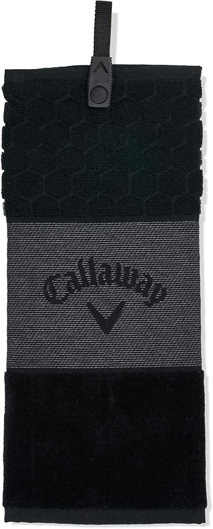 Callaway TW CG Trifold Towel BLK 23,Black, Small