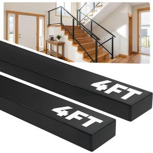 4FT Stainless Steel Black Handrail for Cable Railing System-2 Pack