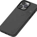 Aulumu A15 Vegan Leather for iPhone 15 Pro Magnetic Case [Unique Cooling Window] - Compatible with Magsafe [Metal Individual Buttons] - Black