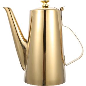Yardwe Stainless Steel Oil Dispenser Bottle 7.87X4.52X3.34In Cold Water Kettle with Drip-Free Spout for Household Oil Storage and Kitchen Cooking