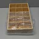 GOBAM Bamboo Closet Drawer Divider - Storage Organizer with 15 Compartments, Drawer Organizer, Storage Box for Belts, Ties, Bras, Briefs, Socks & Jewelry - Natural