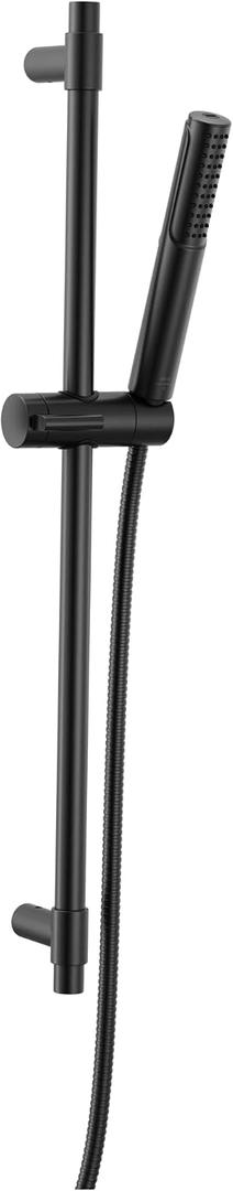 Delta 2-Setting Matte Black Wall Mount Handheld Shower Head with ProClean Spray, Hand Held Shower Head and Hose with High Pressure Spray, Matte Black 51537-BL