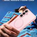 FNTCASE for Samsung Galaxy S26 Case: Magnetic Matte Phone Cases with Screen Protector Drop Proof Compatible with Magsafe Slim Rugged Shockproof Protective Translucent Cell Cover (C-Frosted Pink)