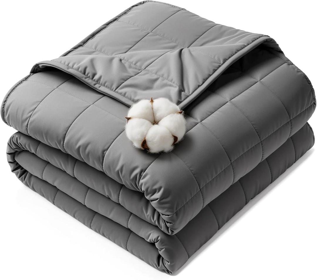 HCOIW Weighted Blankets for Adults - 15lbs,60” x 80”Queen Size Heavy Blanket for Sleeping, Machine Washable, Soft and Breathable Cooling Blanket with Premium Glass Bead,All-Season
