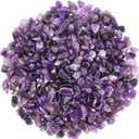 1.1lb Natural Crushed Amethyst Crystal Tumbled Chips-Healing Crystals Chips Bulk, Crushed Crystal Gemstones for Crafts, Beautiful Package for Gift (Amethyst)