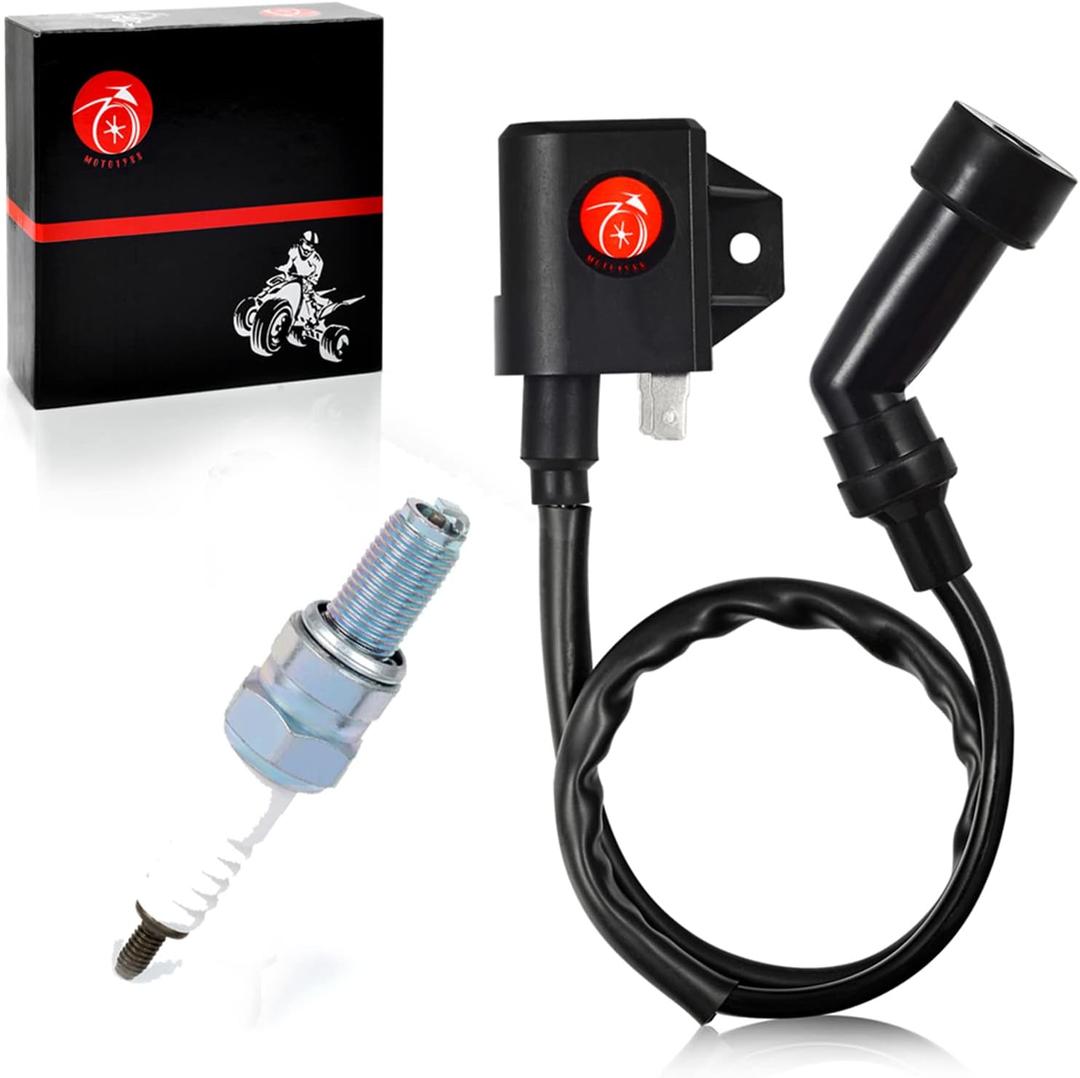 MOTO1988 Ignition Coil & Spark Plug For Arctic Cat 400 2003 2004 2005 2006 2007 3430-055 (NO-DVX 400)