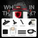 Shop-Vac 5989305 Wet/Dry Vacuum, 5 Gallon, 4.5 Peak HP Stainless Steel Vacuum, 1.25 Inch Diameter x 7 Foot Hose, 6 Ft Cord Length, Ideal for Jobsite, Garage, Car & Workshop
