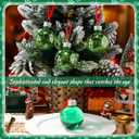 Soulchen 20 Pcs Christmas Green Drink Balls Ornament 5oz Christmas Fillable Hanging Tree Round Decoration Beverage Drinking Bottles for Handmade DIY Holiday Xmas Birthday Wedding Party Supplies