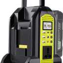 Power Inverter for Ryobi 40V Battery, 350W 2-Port Battery Converter DC 40V to AC 120V, Portable Generators with LED Light, 6 Output Ports, LCD Display for RV Camping, Emergency, Power Outages