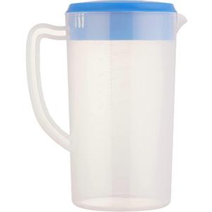81oz/2.4Litre/0.63 Gallon Plastic Water Pitcher with Lid BPA-FREE Carafes Mix Drinks Water Jug for Hot/Cold Juice Beverage Ice Tea (Navy, 81oz)