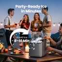 VIBOFROST Nugget Ice Maker Countertop, Fast 35lbs/24H Sonic Pebble Ice Machine, Self-Cleaning Anti-Scale System, Stainless Steel Portable Ice Maker for Home, Kitchen, RV, 10 Cleaning Packets