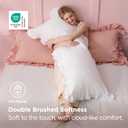 Bedsure Ruffle Body Pillow Covers, Ruffled Long Pillowc Shams, Double Brushed Microfiber Ruffled Pillow Case Covers with Envelope Closure, White, 20" x 54"
