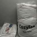 CozyLux Oversized King Comforter Set White Seersucker 7 Pieces 120x98 Bed in a Bag Comforter Set with Sheets, Luxury Soft Bedding Sets with Down Alternative Comforter, Sheets, Pillowcases & Shams