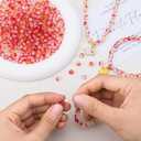 600 Pcs Orange Beads for Bracelets, Fall Beads for Jewelry Making, 6mm Thanksgiving Bead, Crackle Glass Bead for Autumn DIY Crafts Thanksgiving Party Accessories (Orange)