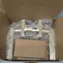 Goldenwarm Gold Door Handles Interior, Zinc Alloy Heavy Duty Brushed Gold Interior Door Handles for Bedroom Bathroom, Modern Square Privacy Door Levers (6 Pack)