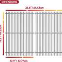 19.5''D x 25.8''W Grill Grates Replacement for Nexgrill 4 Burner 720-0830H，Silver Stainless Steel Grill Grate for Nexgrill 720-0830D, 720-0958A,2Pack Grill Grates for Nexgrill 720-0697E,720-