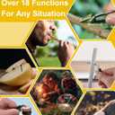 2 x Upgraded Credit Card Tool Multitool - Mens Grandpa Gifts for Dad Who Wants Nothing, Papa Gifts for Him Credit Card Knife Foldable Cool Gadgets for Men Wallet Tools With Blade Compass Screwdrivers