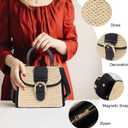 boshiho Retro Straw Woven Handbag Womens Small Cross Body Bag Shoulder Messenger Satchel