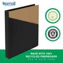 Samsill 2 Inch 3 Ring Binders, Economy Round Ring, Clear View Cover, 425 Sheet Capacity - for School, Home, Office - Black, 4 Pack