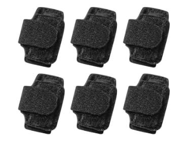 TASZOOS 6pcs(Black) Hammer Toe Straightener Corrector for Women & Men - Hammer Toe Straightener with Aluminum Plate, Adjustable Toe Splints Wraps - Realign Bent, Curled, Crooked, Claw, Hammer Toes