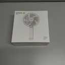 WSKEN Desk Fan Small Quiet - 180 Foldable Portable Fan with Battery Operated, 6 Inch Rechargeable Handheld Fan, 20H Max Cooling Time, 4-Speed, Travel Essential for Outdoor, Office, Gift, White