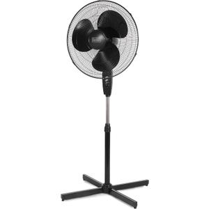 BLACK+DECKER 18-Inch Pedestal Fan, BFP18SXB, Oscillating Fan for Home and Office, Standing Fan with 3 Speed Settings, Height Adjustable with Adjustable Head Tilt, Black